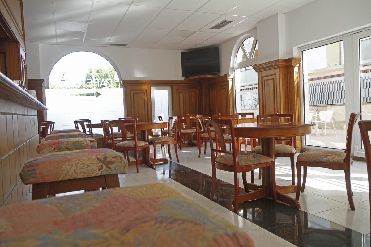 Zona de cafetería, Hotel Playa de Merón